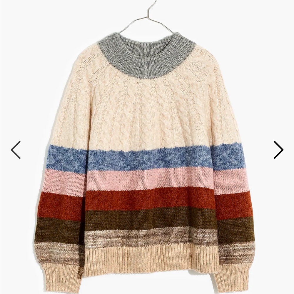 Madewell Deacon Mockneck Cable-knit Sweater
